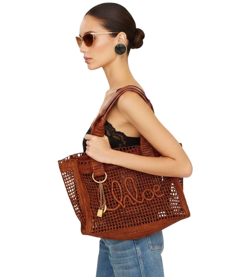 Brown Summer Banana Large Tote 5