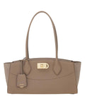 Taupe Studio Medium Shoulder Bag 1