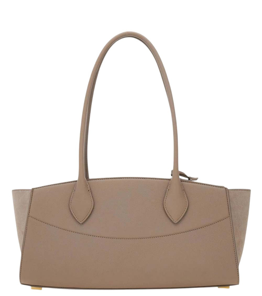 Taupe Studio Medium Shoulder Bag 2