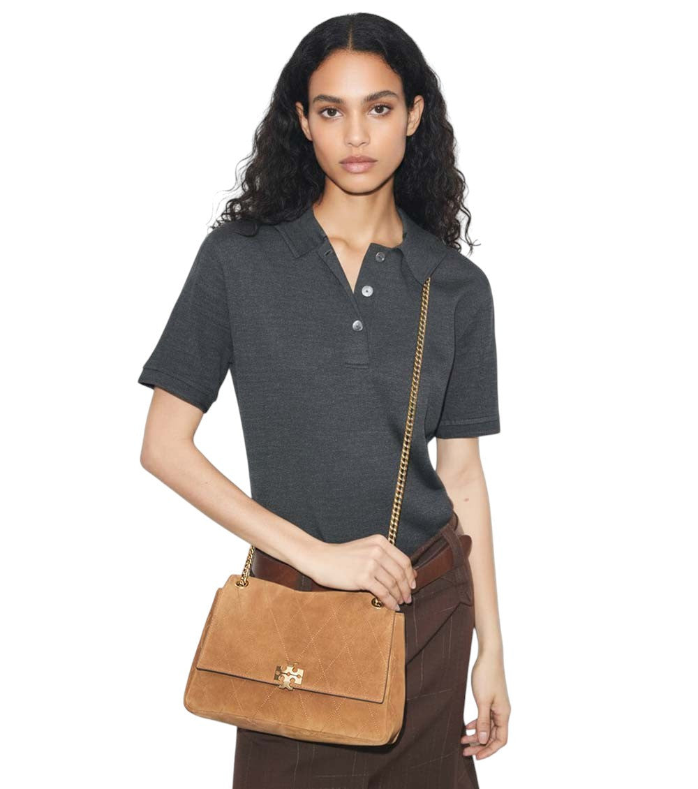 Brown Charlie Medium Shoulder Bag 5