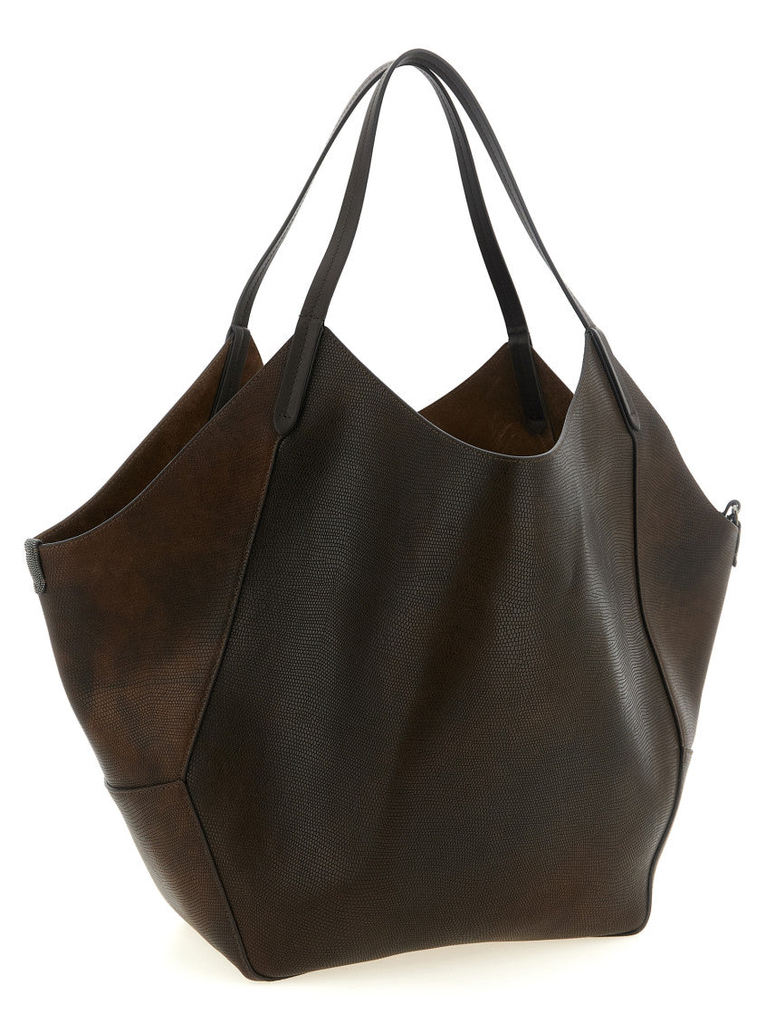 Brown Duo Reversible Tote 2