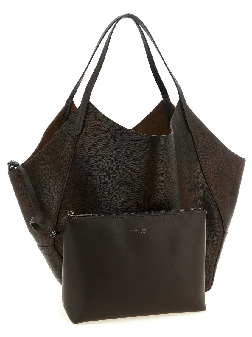 Brown Duo Reversible Tote 3