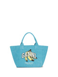 Light Blue Banana Print Medium Tote 1