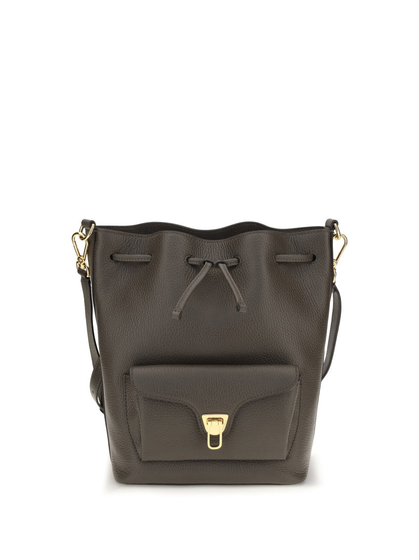 Brown Beat Generation Small Bucket Bag 1