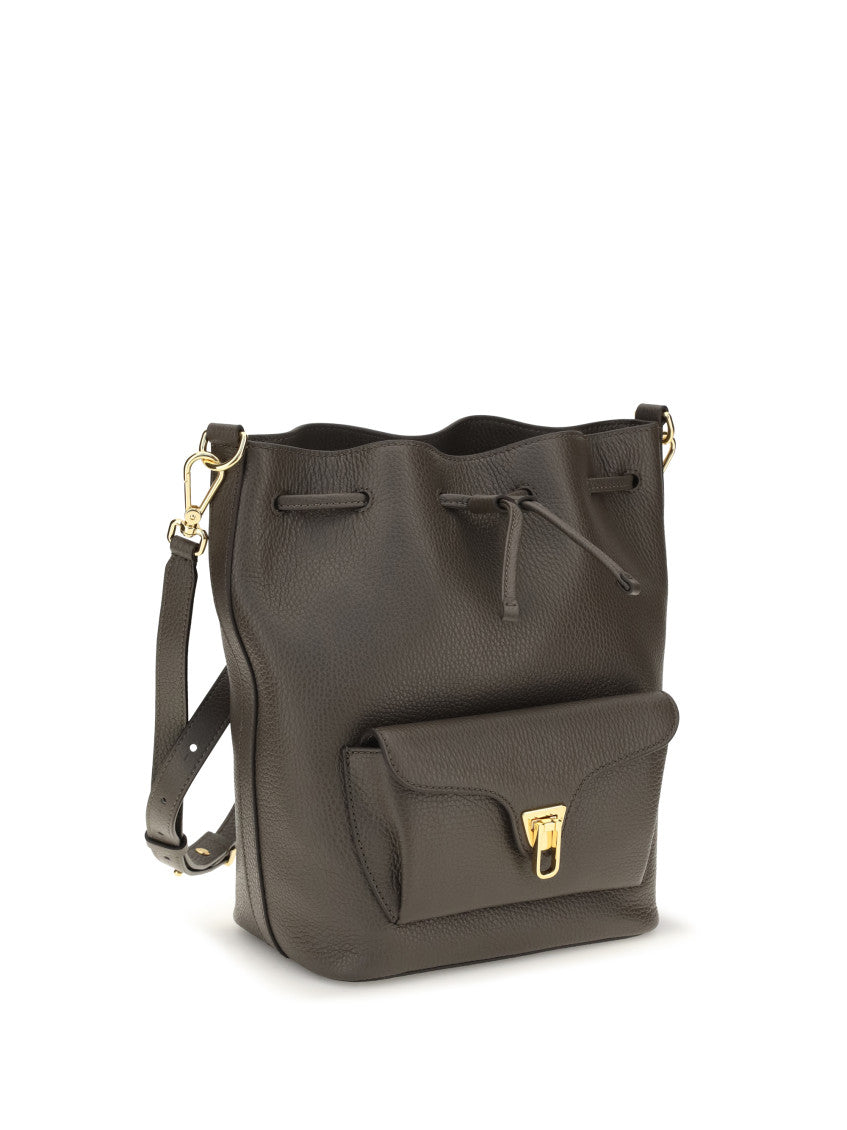 Brown Beat Generation Small Bucket Bag 2