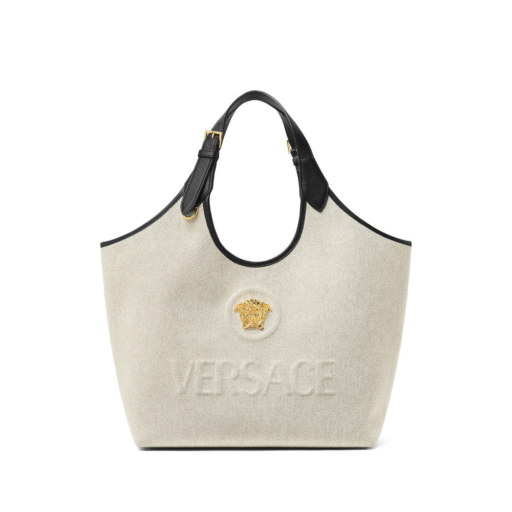 Beige Medusa Large Tote 1
