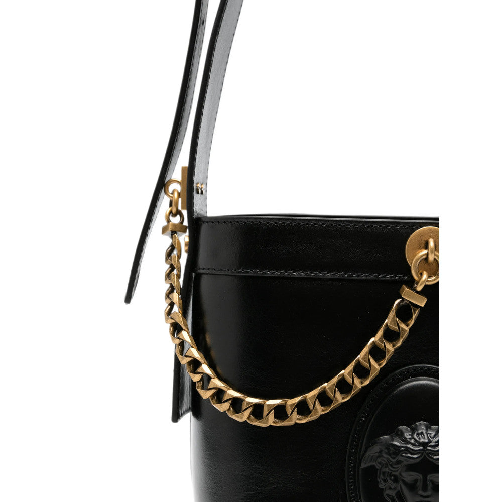 Black Pivot Mini Bucket Bag 4