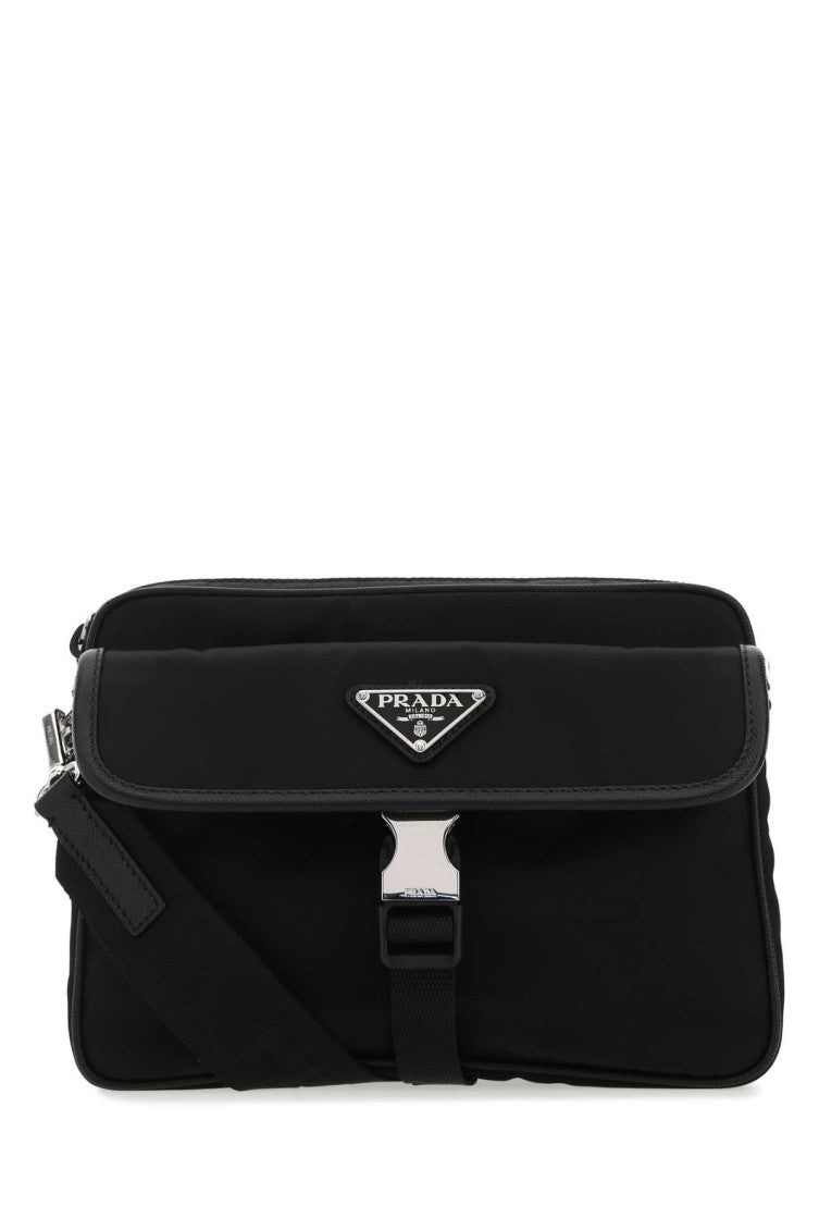 Black nylon crossbody bag 1