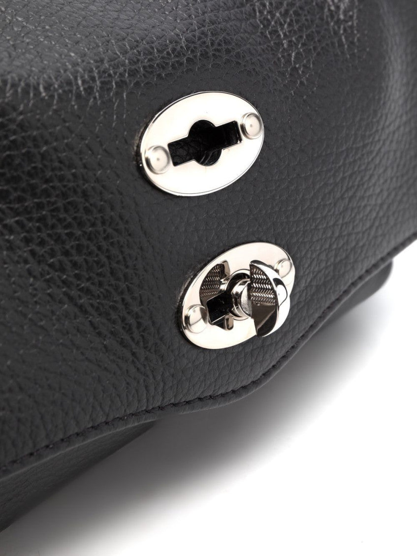 Black Postina Baby Daily leather bag 4