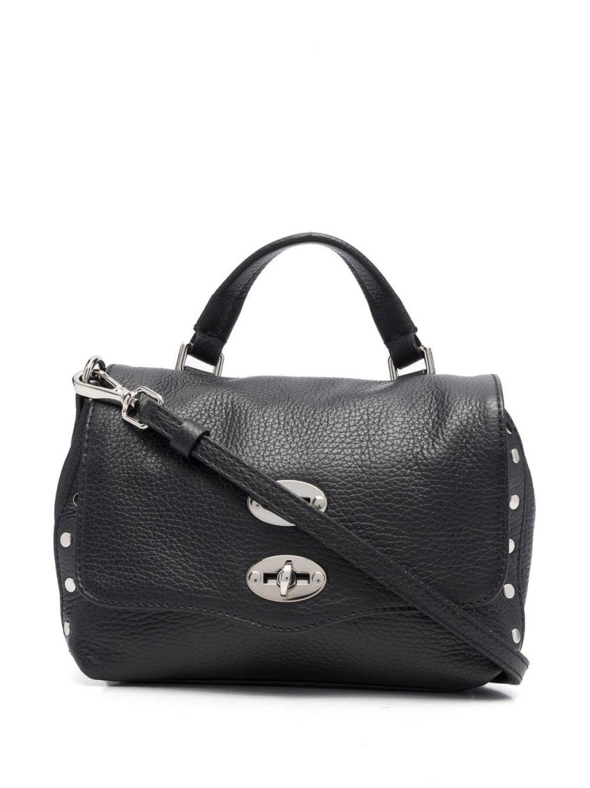 Black Postina Baby Daily leather bag 5
