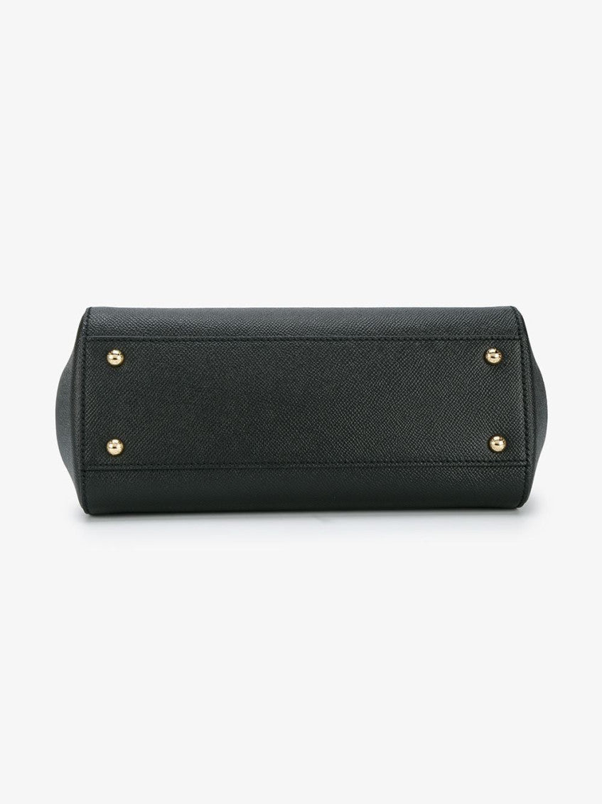 Black Medium Sicily dauphine leather handbag 2