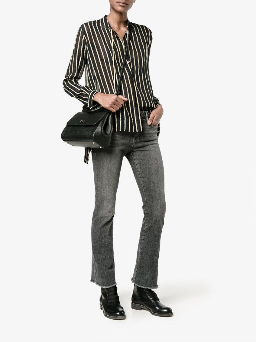 Black Medium Sicily dauphine leather handbag 7