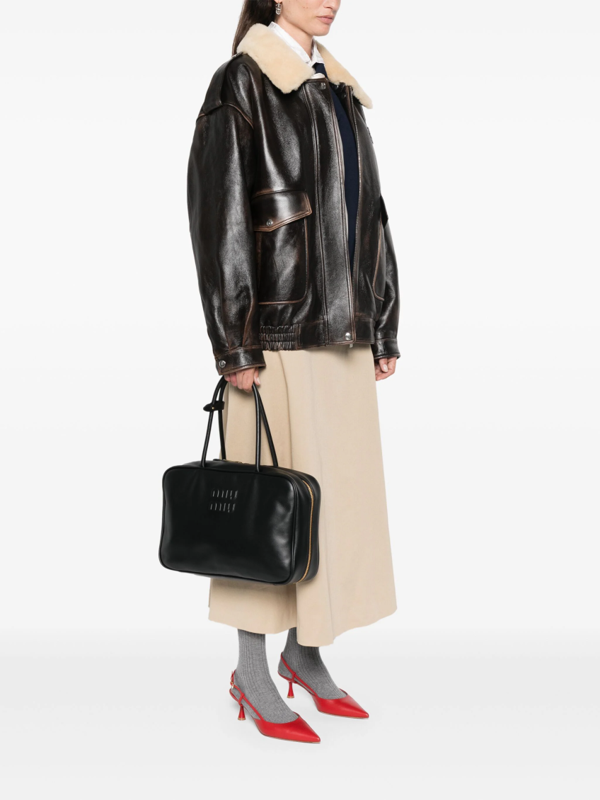 Black Beau Top Zip Tote 2
