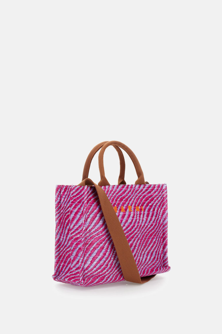 Pink Logo Top Zip Small Tote 2