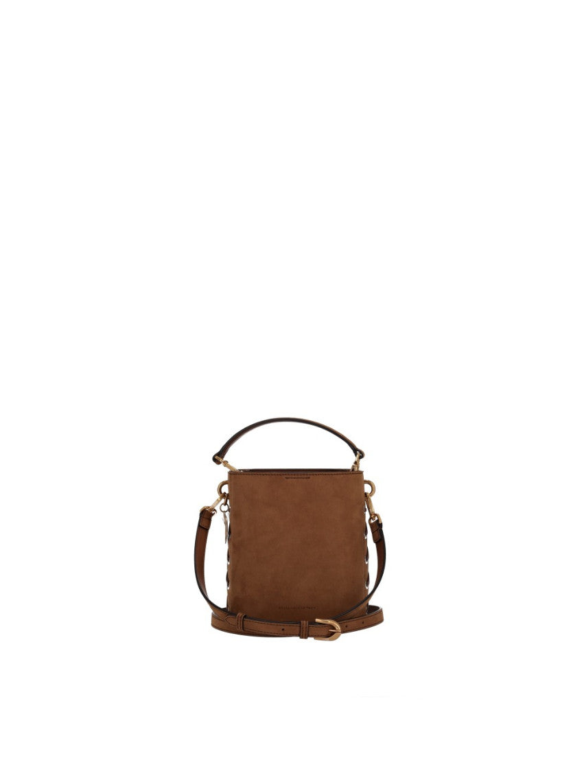 Brown corset-detail Bucket bag 3
