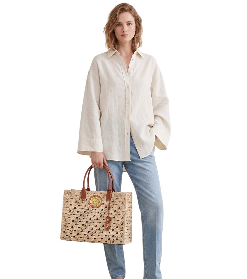 Natural La Medusa Large Tote 4