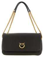 Dark Brown Love Birds Medium Shoulder Bag 1