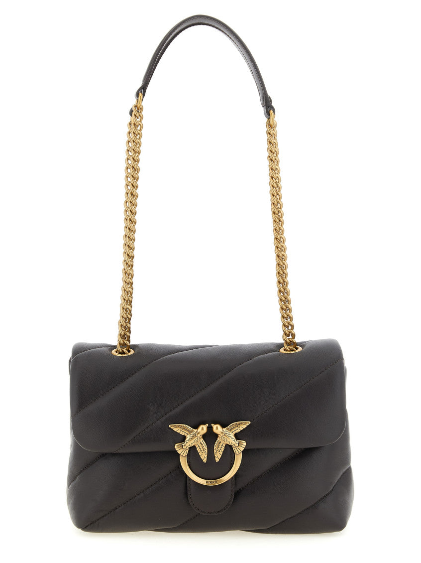 Dark Brown Love Puff Medium Shoulder Bag 1