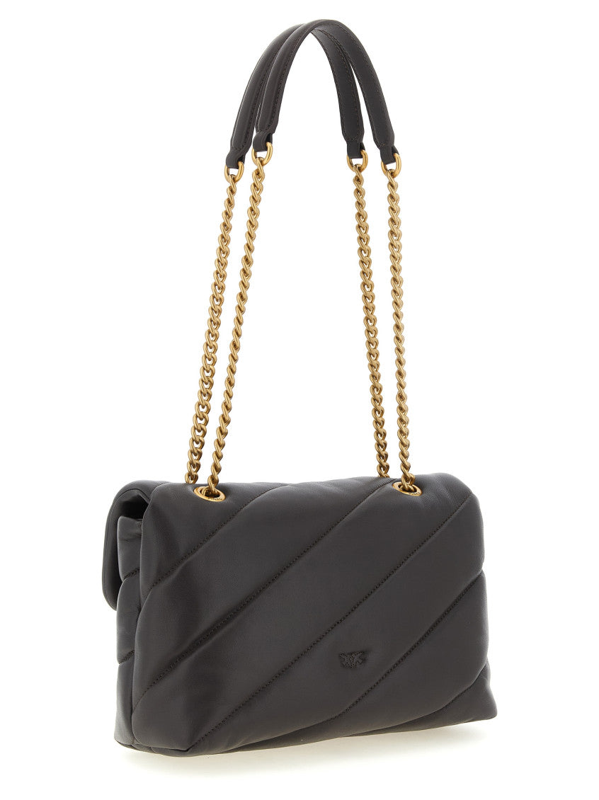 Dark Brown Love Puff Medium Shoulder Bag 2