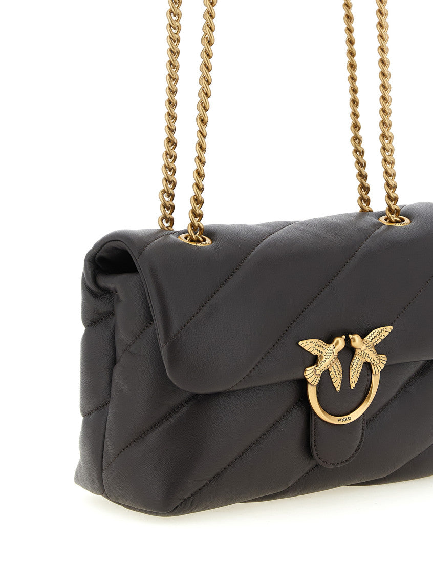 Dark Brown Love Puff Medium Shoulder Bag 3