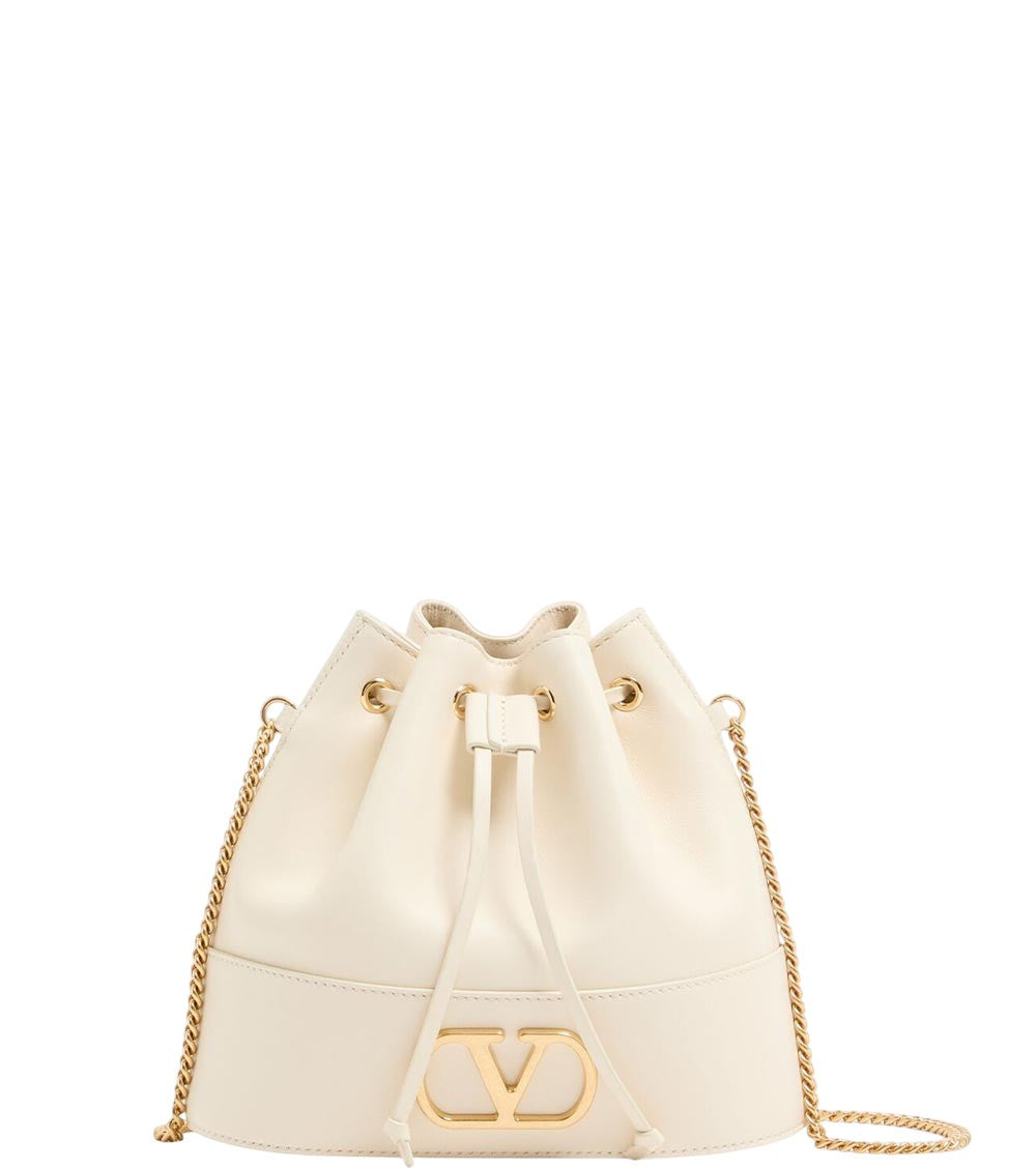 Ivory VLogo Mini Bucket Bag 1
