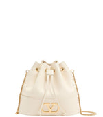 Ivory VLogo Mini Bucket Bag 1