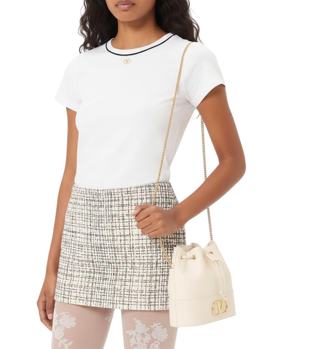 Ivory VLogo Mini Bucket Bag 5