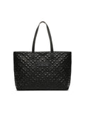 Black Log Top Zip Large Tote 1