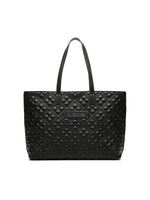 Black Log Top Zip Large Tote 1