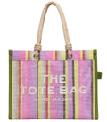 Multicolor The Stripe Top Zip Large Tote 1
