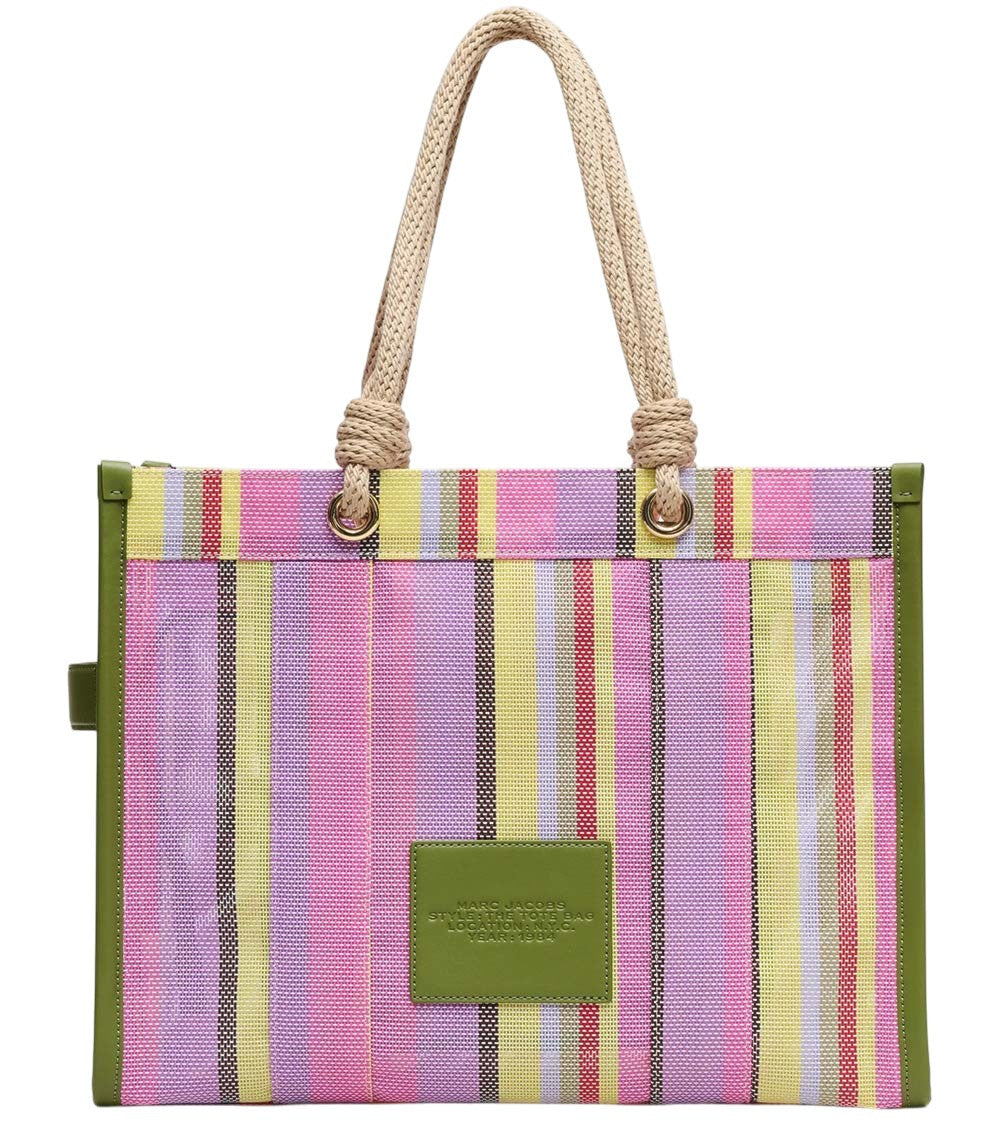 Multicolor The Stripe Top Zip Large Tote 2
