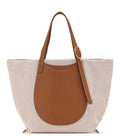 Beige/Brown Complice XL Tote 1
