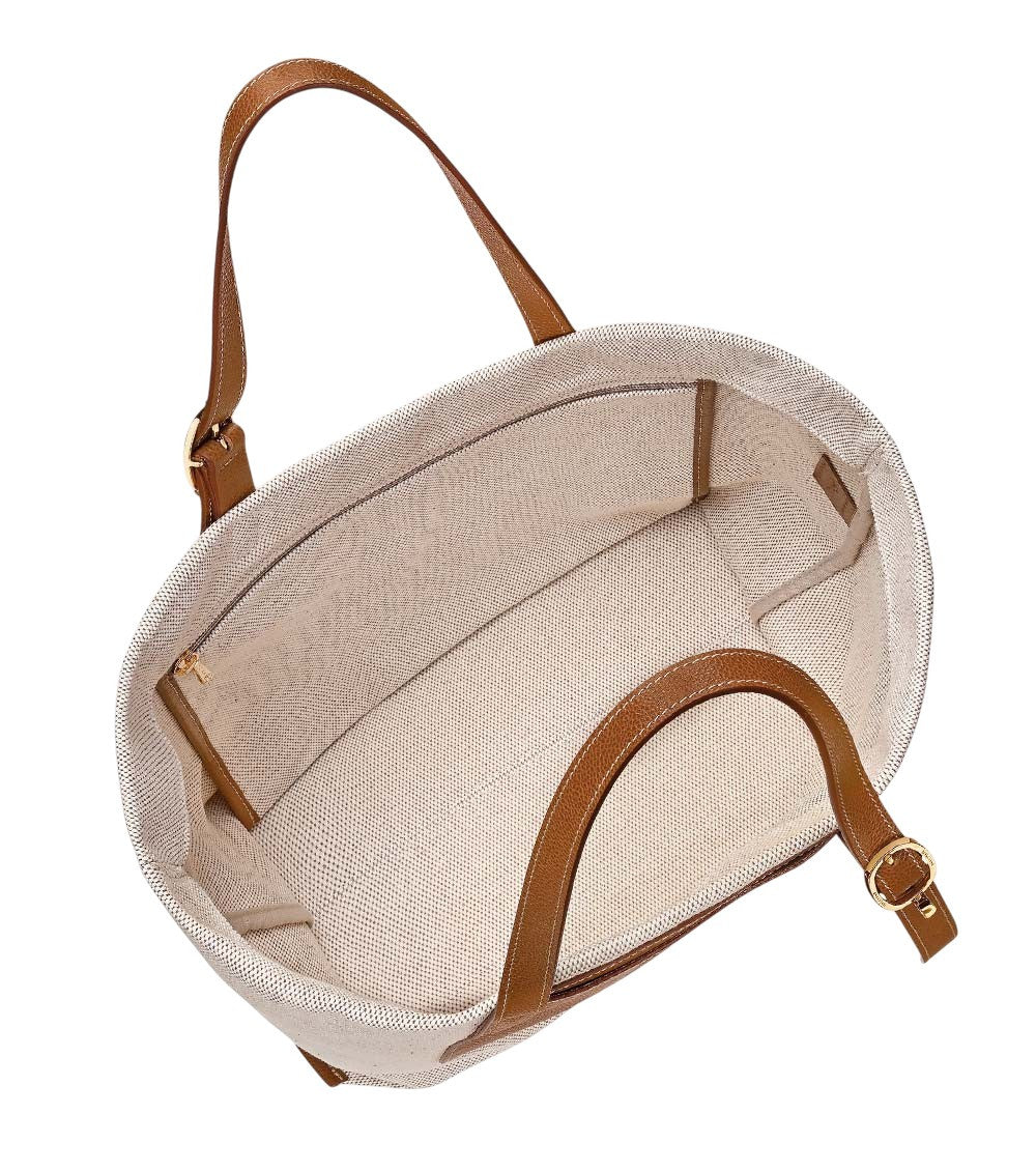 Beige/Brown Complice XL Tote 4