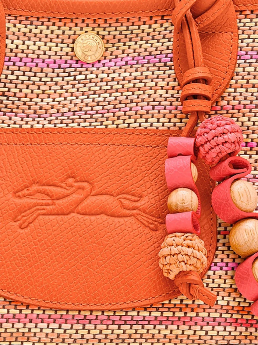 Natural/Orange Le Pliage XS Tote 4