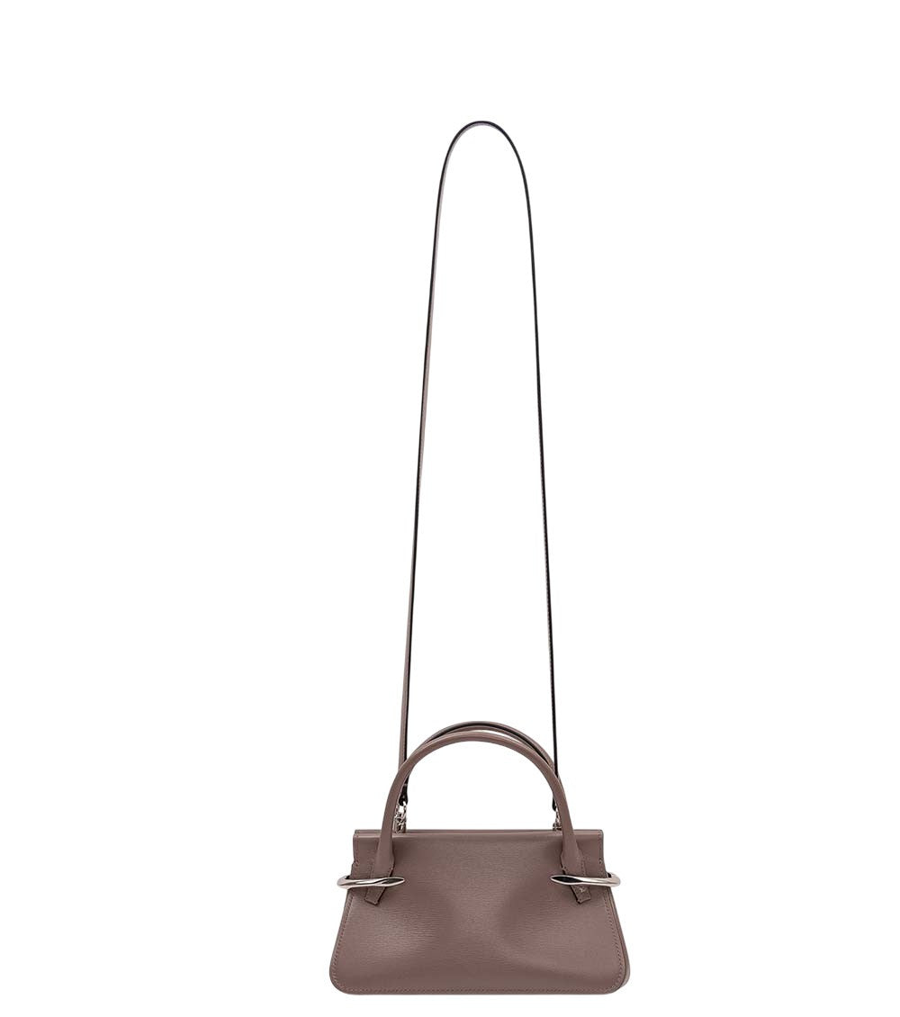 Taupe Pinch Mini Satchel 2