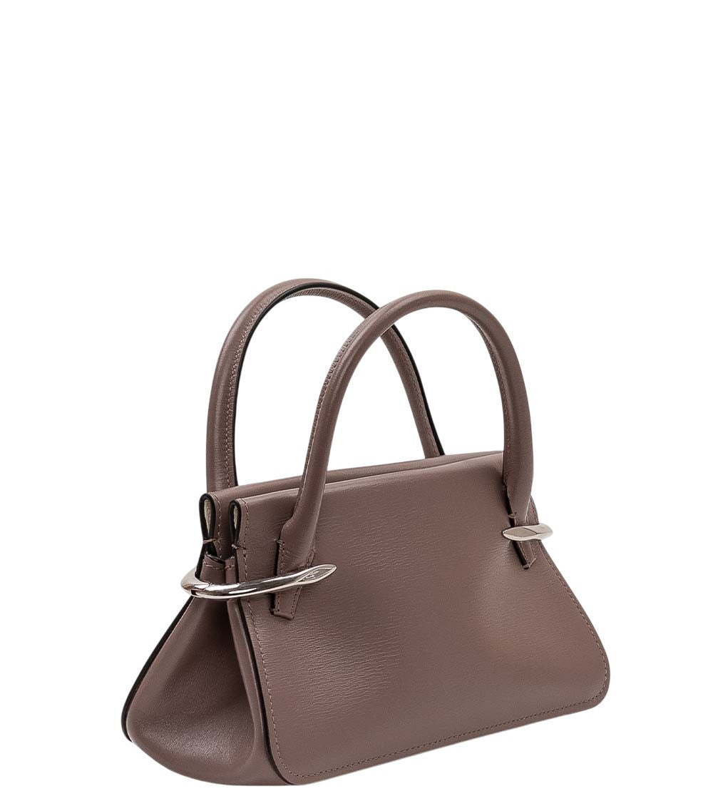 Taupe Pinch Mini Satchel 3