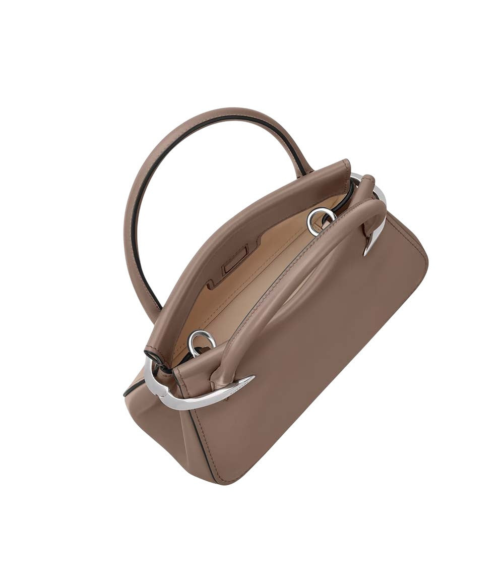Taupe Pinch Mini Satchel 4