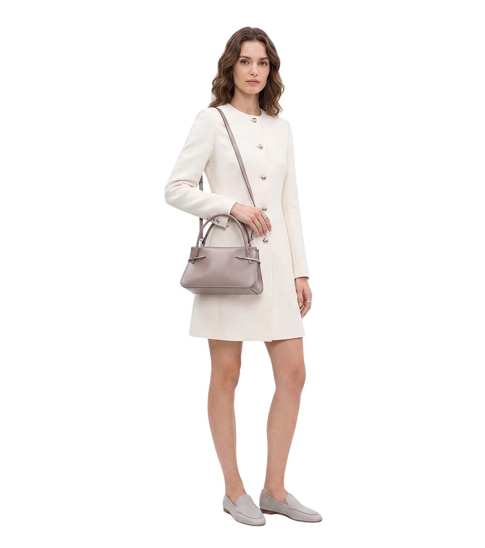 Taupe Pinch Mini Satchel 5