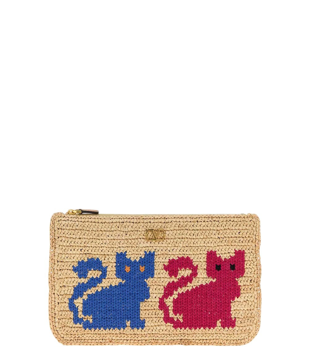 Natural Raffiachat Clutch 1