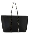 Black Rockstud Top Zip Large Tote 1