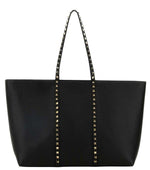 Black Rockstud Top Zip Large Tote 1