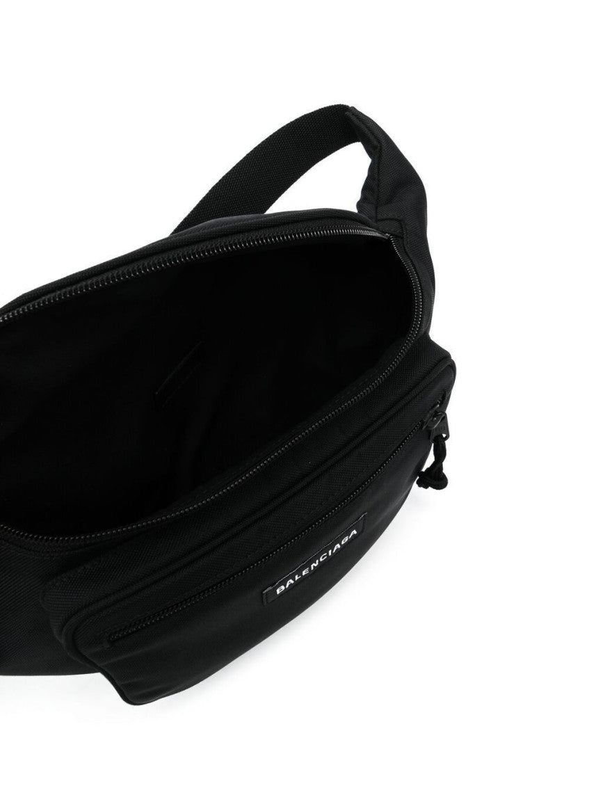 Black Explorer recycled nylon belt bag 2