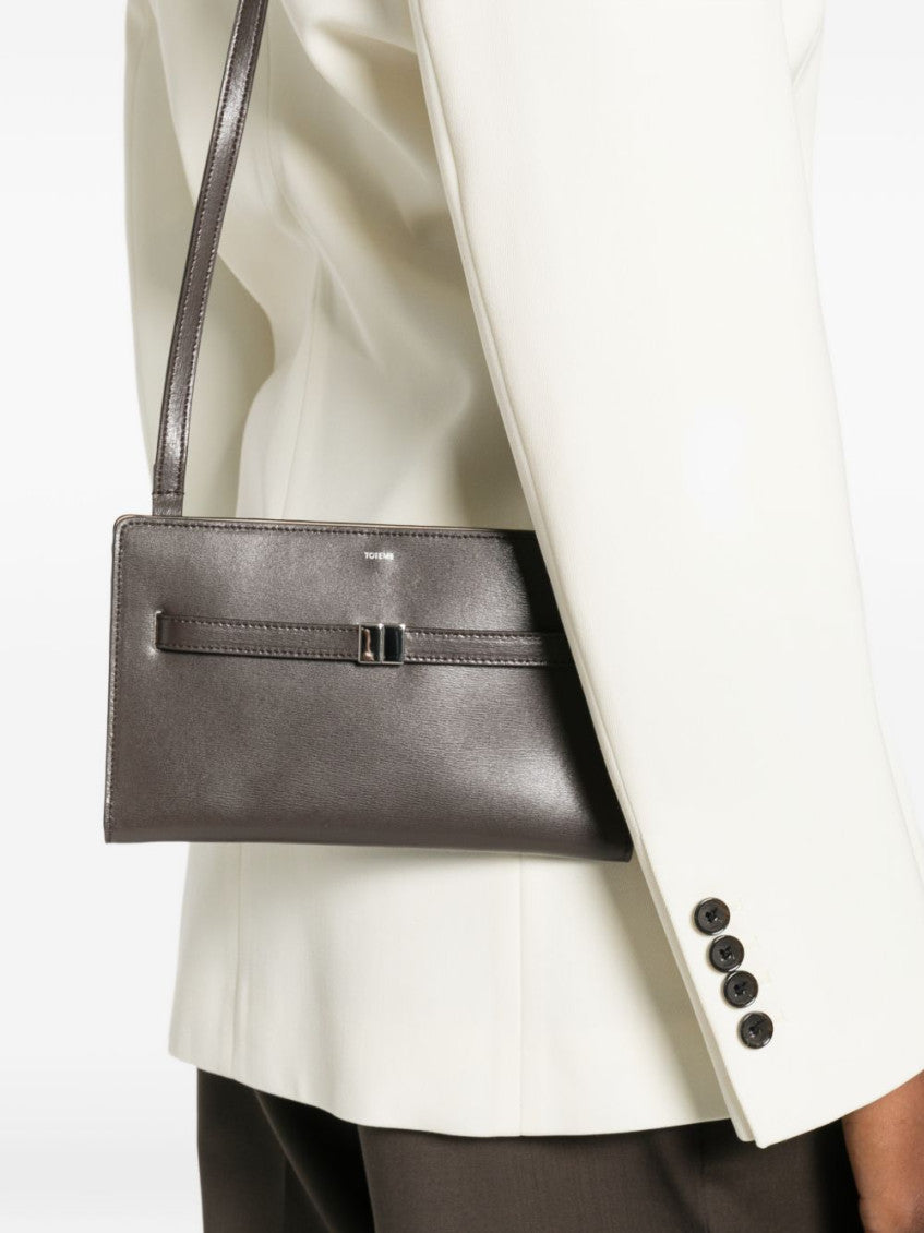 Brown Leather mini crossbody bag 2
