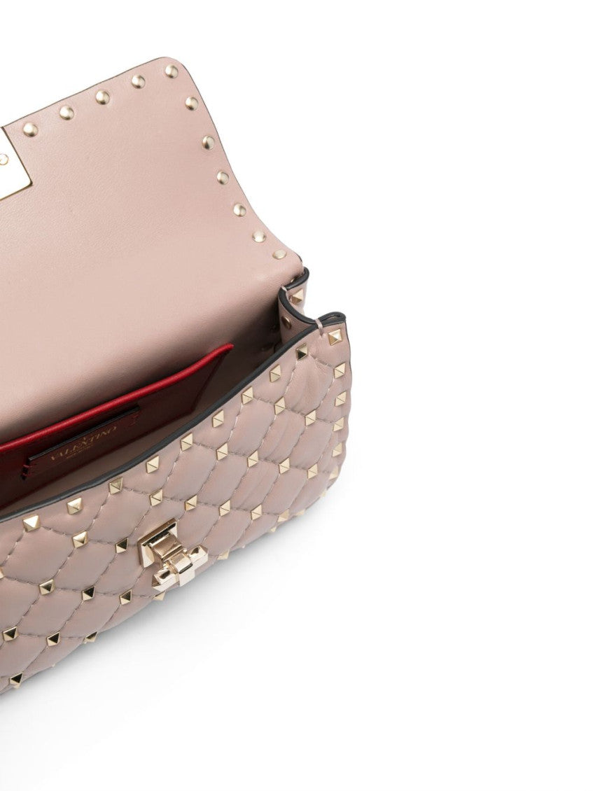 Pink Rockstud Spike small shoulder bag 2