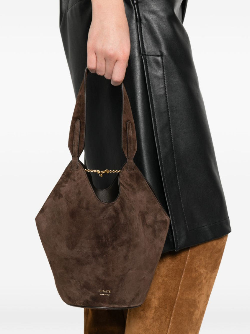 Brown Lotus Mini Tote 2