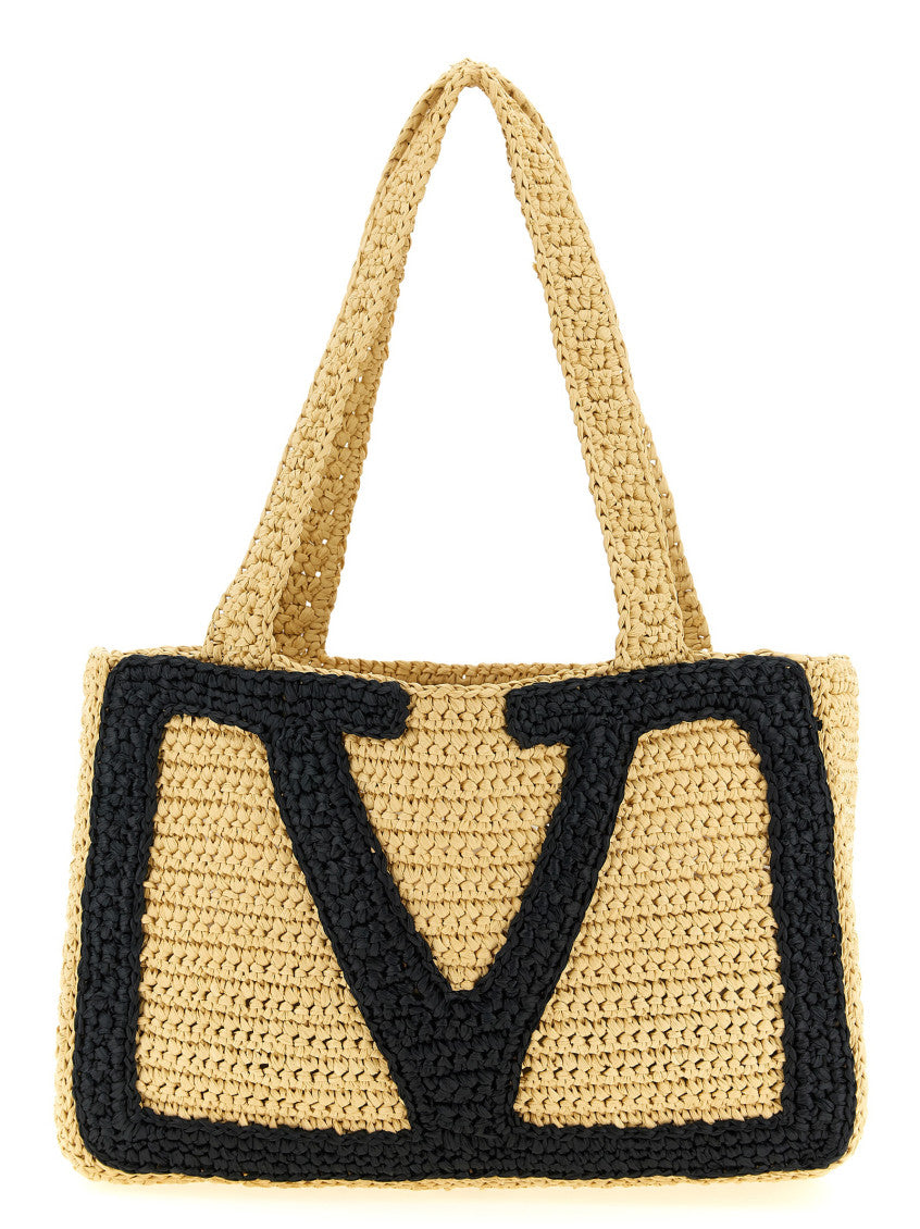 Natural/Black Viva Superstar Medium Tote 1