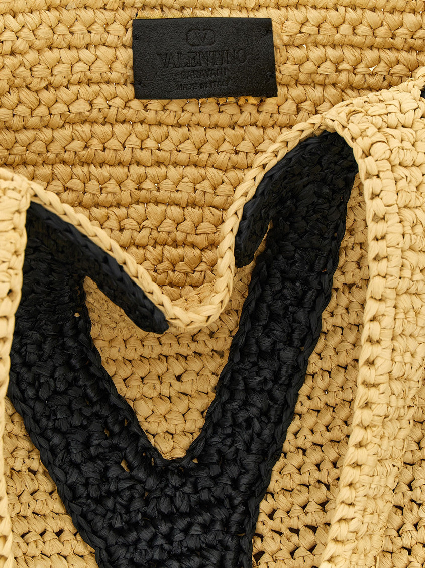 Natural/Black Viva Superstar Medium Tote 4