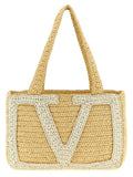 Natural/White Viva Superstar Medium Tote 1