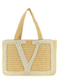 Natural/White Viva Superstar Large Tote 1