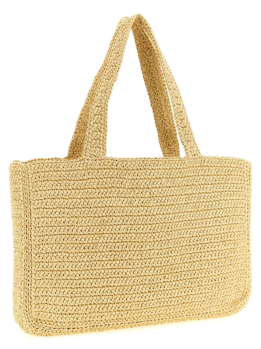 Natural/White Viva Superstar Large Tote 2